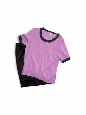 Basler Purple Virgin Wool Cashmere Blend Knit Top size Medium